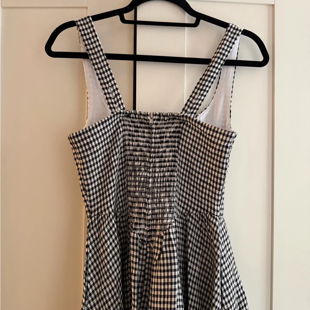 Reformation Balia Linen Dress Black and White Gingham XS / 0 - Picture 11 of 12
